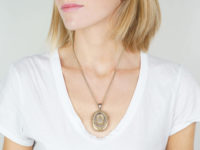 Victorian 9ct Gold Garter Design Oval Locket