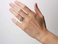 Victorian 18ct Gold Horseshoe Shape Ring set with Diamonds