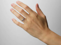 Art Deco 18ct White Gold & Platinum Solitaire Diamond Ring with Baguette Diamond Shoulders