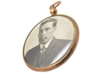 Edwardian 9ct Gold Round Picture Locket