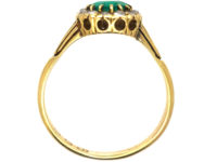 Victorian 18ct Gold, Emerald & Diamond Pear Shaped Ring