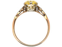 Edwardian 14ct Gold, Yellow Sapphire & Diamond Ring
