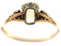 Edwardian 14ct Gold, Yellow Sapphire & Diamond Ring