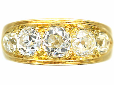 Victorian 18ct Gold Five Stone Diamond Ring