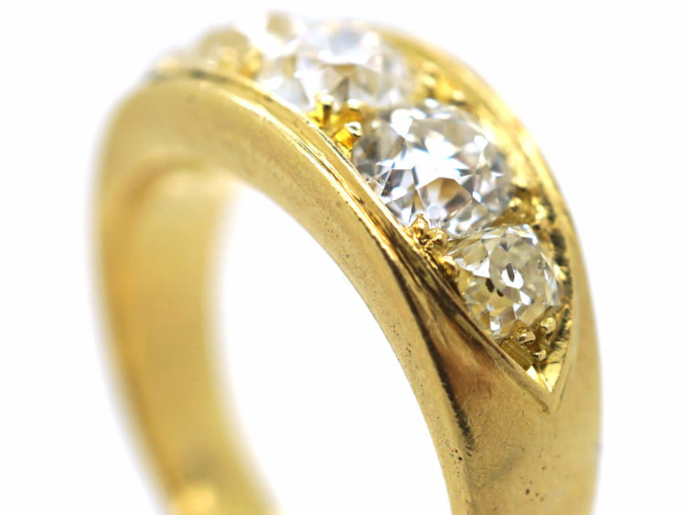 Victorian 18ct Gold Five Stone Diamond Ring