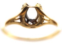 Victorian 18ct Gold Horseshoe Shape Ring set with Diamonds