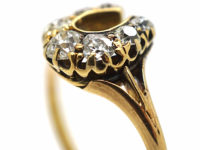 Victorian 18ct Gold Horseshoe Shape Ring set with Diamonds