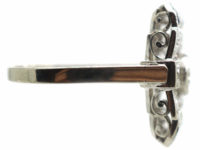 Art Deco Platinum, Diamond & Sapphire Rectangular Geometric Ring