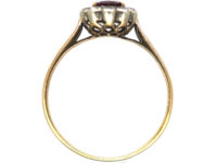 Edwardian 18ct Gold & Platinum, Ruby & Diamond Cluster Ring
