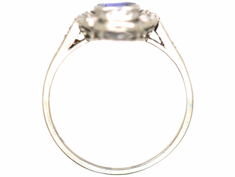 Art Deco Platinum, Sapphire & Diamond Ring