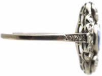 Art Deco Platinum, Sapphire & Diamond Ring