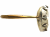 18ct Gold & Silver Pear Shaped Large Rose Diamond Ring