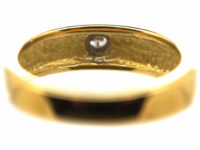 18ct Gold Buckle Ring set with a Diamond