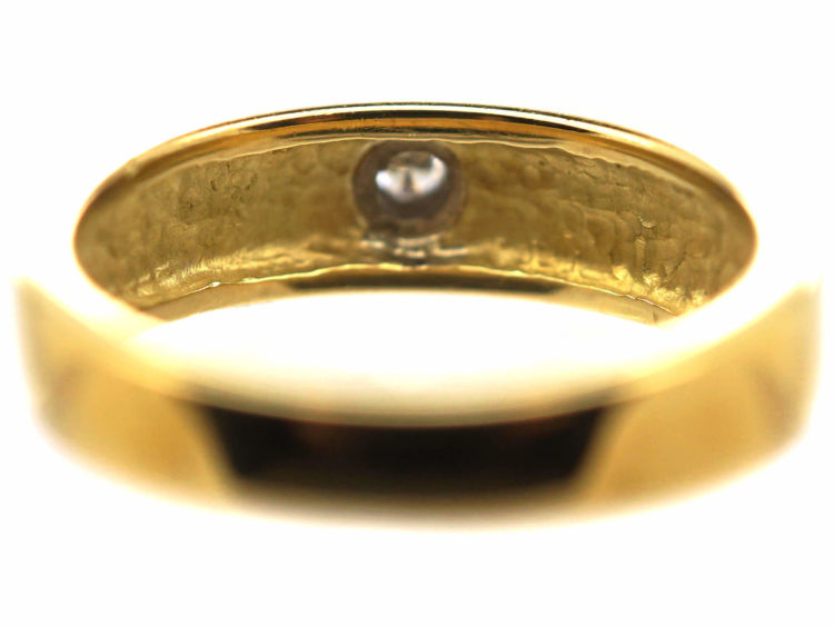 18ct Gold Buckle Ring set with a Diamond