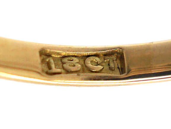 Edwardian 18ct Gold, Platinum & Diamond Daisy Cluster Ring