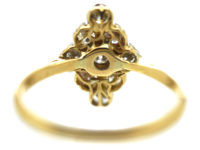 Edwardian 18ct Gold & Platinum, Diamond Shaped Cluster Ring set with Diamonds