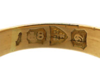 Edwardian 18ct Gold, Opal & Diamond Three Stone Ring