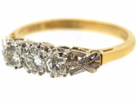 18ct Gold & Platinum, Three Stone Diamond Ring