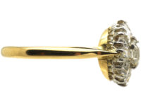 18ct Gold & Platinum Diamond Cluster Ring