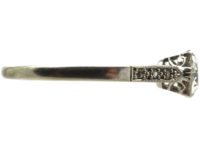 Art Deco Diamond Solitaire Ring with Diamond Set Shoulders