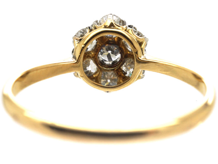 Edwardian 18ct Gold & Platinum, Diamond Cluster Ring