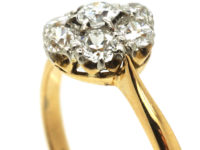 Edwardian 18ct Gold & Platinum, Diamond Cluster Ring