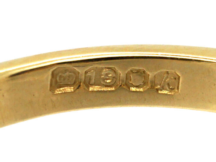 18ct Gold Two Stone Diamond Crossover Ring