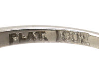 Edwardian 18ct White Gold & Platinum, Diamond Cluster Ring with Diamond set Shoulders