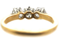 18ct Yellow & White Gold, Three Stone Diamond Ring