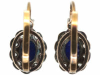 French Belle Epoque Rose Diamond & Garnet Doublet Earrings
