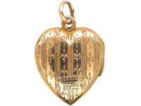 Edwardian 9ct Gold Heart Shaped Locket