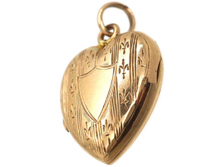 Edwardian 9ct Gold Heart Shaped Locket
