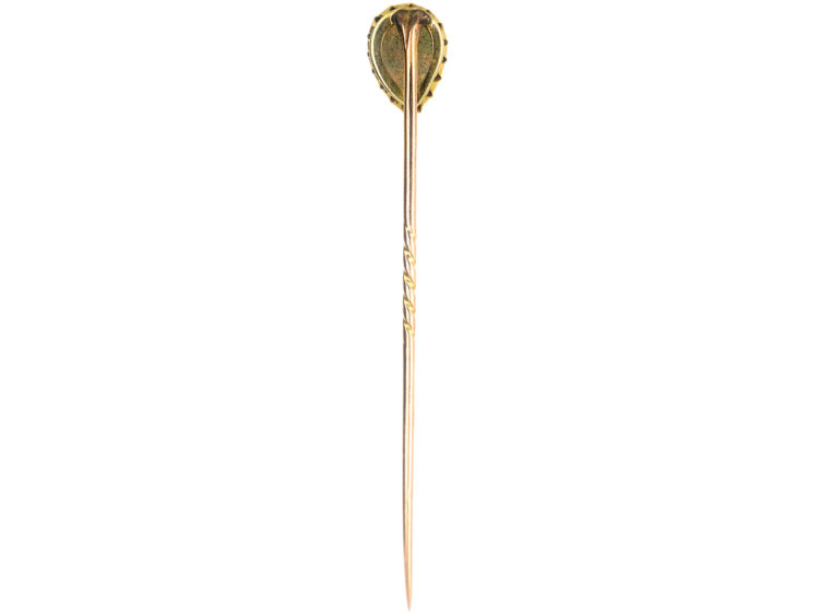 Edwardian 15ct Gold & Pear Shaped Opal Tie Pin