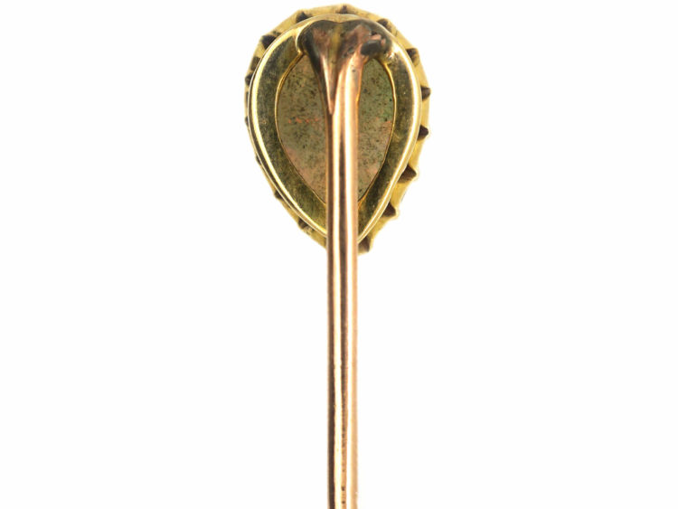 Edwardian 15ct Gold & Pear Shaped Opal Tie Pin