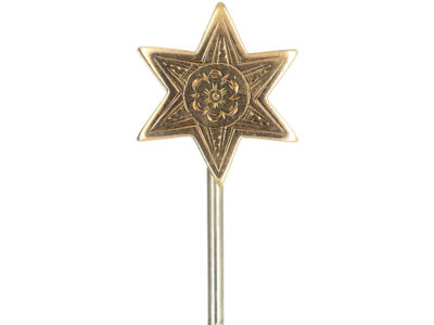 Edwardian 9ct Gold Star Masonic Tie Pin