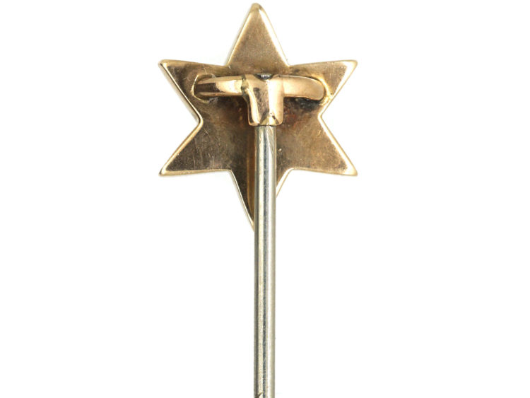 Edwardian 9ct Gold Star Masonic Tie Pin