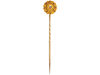 Victorian 15ct Gold Tie Pin set with a Rose Diamond