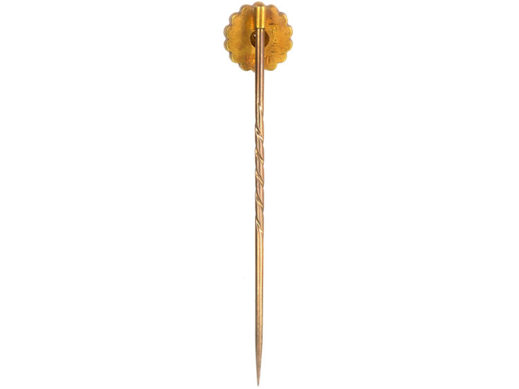 Victorian 15ct Gold Tie Pin set with a Rose Diamond