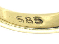 Edwardian 14ct Gold & Platinum Snake Ring set with a Diamond