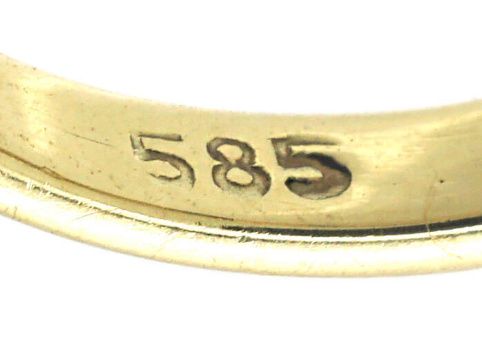 Edwardian 14ct Gold & Platinum Snake Ring set with a Diamond