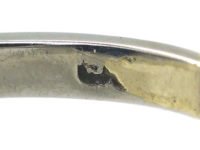 Art Deco 18ct White Gold & Platinum, Lapis Lazuli & Diamond Rectangular Shaped Ring