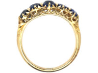 Victorian 18ct Gold Five Stone Sapphire Ring