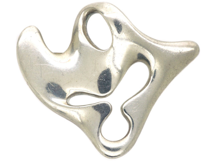 Silver Modernist Brooch by Henning Koppel for Georg Jensen