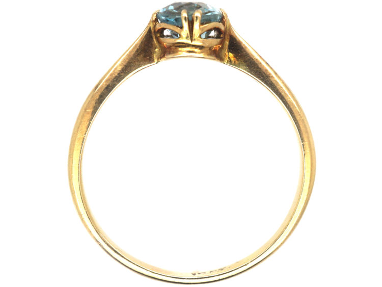 Edwardian 15ct Gold & Aquamarine Ring