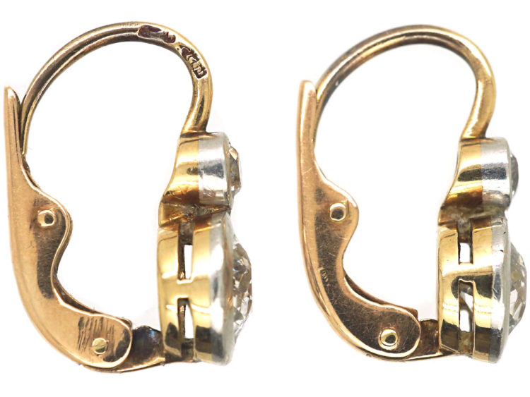 Art Deco Two Stone Diamond Earrings