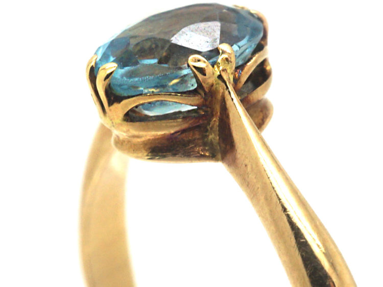 Edwardian 15ct Gold & Aquamarine Ring
