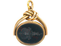 Victorian 15ct Gold Seal & Locket set with a Carnelian & a Bloodstone