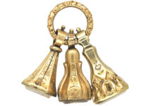 Three Victorian Gold Cased Seals on a Split Ring