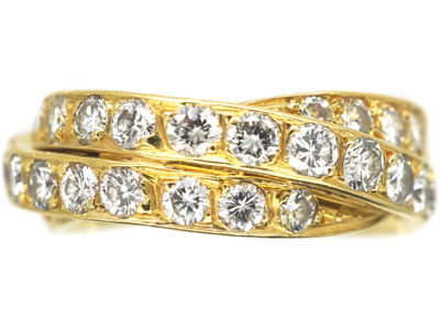 18ct Gold & Diamond Triple Band Ring