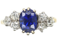 Edwardian 18ct Gold, Sapphire & Diamond Ring